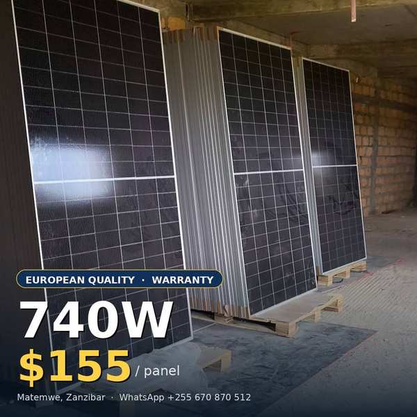 740W Solar Panel — European Quality, Matemwe Stock